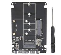 LKRPOUTYR Adaptateur M.2 NGFF et mSATA vers SATA 3.0, Carte convertisseur SSD vers SATA avec Fixation par vis, Vitesse de Transmission de 6 Gbps, Compatible avec Les équipements