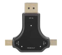 LKRPOUTYR Adaptateur Multifonction 3 en 1, Adaptateur DP HD avec convertisseur Mini DP vers HDMI pour Ordinateur Portable, Sortie vidéo et Audio 4K Ultra HD, Station d’Accueil en Alliage de