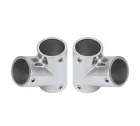 LKRPOUTYR Raccords de Main Courante pour Bateaux à 60 degrés, Couple Gauche et Droit de tés latéraux en Acier Inoxydable de qualité Marine 316, quincaillerie de tuyauterie polie comme Un (Φ25mm(1"))