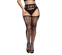 LKRSEEF Autofixant Guepiere Femme Ouvert Vintage Ensemble Dentelle Sexy Érotique Bas Grande Taille Collant Autofixant Collant Résille Transparente Femme Combinaison Nylon Livraison 24h