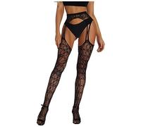 LKRSEEF Autofixant Guepiere Femme Ouvert Vintage Ensemble Dentelle Sexy Érotique Bas Grande Taille Collant Autofixant Collant Résille Transparente Femme Combinaison Nylon Livraison 24h