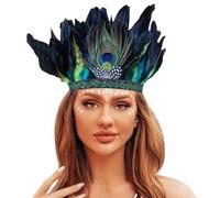 LKRSEEF Carnaval Bandeau Femmes Cowboy Plume Élastique Coiffe Carnaval Attractif Feathered Accessoires Indienne Bande De Cheveux Fête À Thème Chapeaux Plumes Accessoires Femme