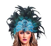 LKRSEEF Carnaval Headband Hommes Indienne Feathered Plumes Bande De Cheveux Fête Cowboy Attractif Bandeau Plume Coiffe Élastique Chapeaux Colorées Accessoire Femme