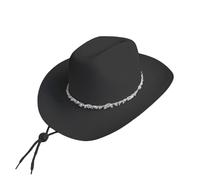 LKRSEEF Chapeau Cowboy Cowgirl Avec Détails Chapeaux Western Homme Deguisement Femme Large Bord Déguisement De Hat Country Rose Sombrero Mexicain En Feutre Accessoire Enfant