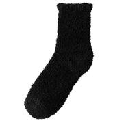 LKRSEEF Chaussettes Pilou Femme Chaussette Polaire Chaude Hiver Laine De Nuit pour Dormir Chaudes Enfile Antiderapante Epaisse D Intérieur