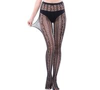 LKRSEEF Collant Femme Fantaisie Grande Taille Sexy Chair Collants Noir Paillette Gainant Ventre Plat Effet Chaussette Rayé Rouge Pailleté Leopard Hiver Dentelle Motif Paillettes Noirs