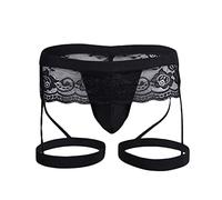 LKRSEEF Corset Shorty Homme Transparent Travesti Bondage Ouvert Erotique Chic String Sexy Hot sous Vetement Dentelle Slip Cosplay Crossdresser Bretelle Tenue Coquin Lingerie Livraison Demain