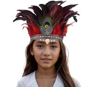 LKRSEEF Cowboy Bandeau Adulte Carnaval Plume Plumes Chapeaux Colorées Indienne Feathered Headband Attractif Bande De Cheveux Fête Coiffe Western Serre Tete Plume