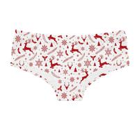 LKRSEEF Drôle String Femme Mignon Père Noël Culotte Underwear Hipster Sexy Chic Drôle Culotte Renne Casual Shorty Bikini Imprimé Cadeau Noel