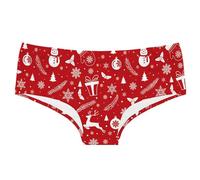 LKRSEEF Drôle String Femme Mignon Père Noël Culotte Underwear Hipster Sexy Chic Drôle Culotte Renne Casual Shorty Bikini Imprimé Cadeau Noel