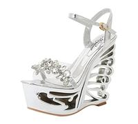 LKRSEEF Escarpins Femme Talon Haut Sexy Escarpin Chic Talon Été Escarpins Grande Taille Élégante Confort Chaussures Chic Compensee Nu-Pieds