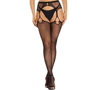 LKRSEEF Grande Taille Bas Femme Sexy Autofixant Combinaison Noir/Blanc Transparente Ouvert Guepiere Vintage Bas Et Jarretières Halloween Ensemble Érotique Femme Collant Résille Nylon Livraison 24h