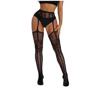 LKRSEEF Grande Taille Guepiere Femme Ouvert Vintage Collant Résille Halloween Érotique Autofixant Bas Transparente Ensemble Autofixant Collant Sexy Confort Combinaison Nylon Vetement Femme