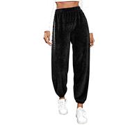 LKRSEEF Hiver Pantalon Pyjama Femme Ample Molleton Élastique Pantalon Polaire Confortable Flanelle Chaud Bas De Pyjama Polaire Pilou Pilou Pyjama Noel Intérieur Fille Vêtements De Nuit Surdimensionné
