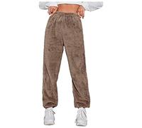 LKRSEEF Hiver Pantalon Pyjama Femme Ample Molleton Élastique Pantalon Polaire Confortable Flanelle Chaud Bas De Pyjama Polaire Pilou Pilou Pyjama Noel Intérieur Fille Vêtements De Nuit Surdimensionné