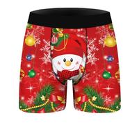 LKRSEEF Microfibre Boxer Homme Pas Cher Noel sous-Vêtements Fibre De Bambou Sport Coton Calecon Rigolo Dessous Cadeau Shorty Doux Cadeau Noel