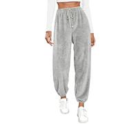 LKRSEEF Molleton Pantalon Pyjama Fille Ample Flanelle Moelleux Pyjama Noel Confortable Hiver Intérieur Bas De Chaud Polaire Jogging Pilou Pilou Ado Vêtements De Nuit Loisirs C38