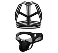 LKRSEEF Ouverte String Homme Erotique Transparent Costume Bonbon Chic Sexy Hot Shorty Moulant Body Extra Light Lingerie Ficelle Gay Jockstrap Livraison Demain