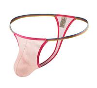 LKRSEEF Ouverte String Homme Transparent Moulant Boxer Gay Erotique Sexy Hot Shorty Ficelle Body Coquin Lingerie Chic Extra Light Jockstrap Cadeau Noel