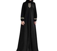 LKRSEEF Prière Abaya Femme Mariage Soirée Arabe Casual Tenue Orient Dubai Ramadan Kaftan Abaya Musulmane Djellaba Vêtements Couleur Unie Caftan Marocain Solide Abaya Femme