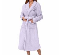 LKRSEEF Robe De Chambre Femme Polaire Grande Taille Coton Boutonnée Peignoir Bain Sortie Chaud Jupe Doux Pilou Chaude avec Boutons Peignoirs