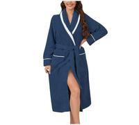 LKRSEEF Robe De Chambre Femme Polaire Peignoir Bain Peignoirs Doux Éponge Fermeture Eclair Chaude avec Boutons Courte Chaud Hiver Eponge