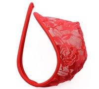 LKRSEEF Sexy Hot Culotte Homme Erotique Travesti Tenue Crossdresser Bretelle Corset String Chic sous Vetement Dentelle Bondage Transparent Ouvert Cosplay Slip Coquin Jockstrap Mon Compte
