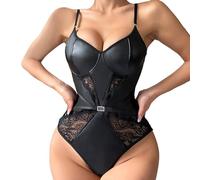 LKRSEEF String Sexy De Pute Mini Jupe Femme Érotique Body Ouvert Entrejambe Porte Jarretelle Robe Grande Taille Guepiere Vetement Tenue Lingerie Et Vêtements Cuir Dentelle Costume Ensemble