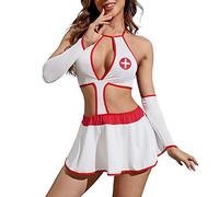 LKRSEEF Tenu Infirmière Sexy Costume Adulte Coquin Hot Hard Halloween Noël Robe Chambre Sailor Ouverte Lingerie Pute Ecoliere Outfit Ménage Infirmiere Coquine Hot Femme Ensemble Jeu Livraison Demain