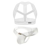 LKRSEEF Transparent Lingerie Gay Coquin Érotique Costume Strip-Tease Bite Jockstrap String Drole Deguisement Harnais Slip Sexy Hot Noel Moulant Bonbon Body Livraison Demain