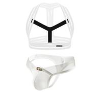 LKRSEEF Transparent Lingerie Gay Coquin Érotique Costume Strip-Tease Bite Jockstrap String Drole Deguisement Harnais Slip Sexy Hot Noel Moulant Bonbon Body Livraison Demain