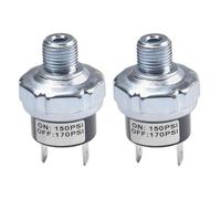 LKRXW 2 Pièces Interrupteur de Pression pour Compresseurs d'air 150-170 Psi Pressostat de Compresseur Air 1/4" NPT Pressostats de Commande Valve Pompe Automatique DC 12V 24V AC 110V 220V