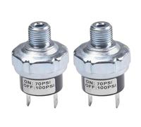 LKRXW 2 Pièces Interrupteur de Pression pour Compresseurs d'air 70-100 Psi Pressostat de Compresseur Air 1/4" NPT Pressostats de Commande Valve Pompe Automatique DC 12V 24V AC 110V 220V