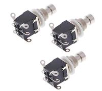 LKRXW 3Pièces DPDT 6 Broches Interrupteur pour Pédale D'effet Guitare | Interrupteur à Pied Stomp True Bypass Commutateur au Pied Bouton Poussoir Verrouillage Guitare Effets AC 250V/3A 125V/6A