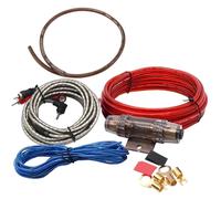 LKRXW 4GA Kit de Câblage Amplificateur de Voiture 4AWG Kit de Câbles Ampli | 2500W Câble Installation pour Subwoofer Stéréo Connexion Amplificateurs Puissance Auto Audio RCA