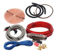 LKRXW 6GA Kit de Câblage Amplificateur de Voiture 6AWG Kit de Câbles pour Ampli 2000W Câble Installation pour Subwoofer Stéréo Connexion Amplificateurs Puissance RCA Haut Parleur
