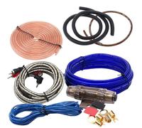 LKRXW 8GA Kit de Câblage Amplificateur de Voiture 8AWG Kit de Câbles Ampli | 1800W Câble Installation pour Subwoofer Stéréo Connecteur Amplificateurs Puissance RCA Haut Parleur