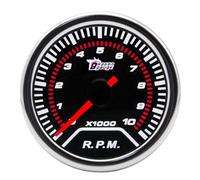 LKRXW Auto Jauge de Tachymètre 52mm Tachymétrique Manometre Compte-tours | 12V Blanc Lumière Aiguille Compte Tours Jauge Voiture Pointeur Indicateur Compteur Instruments 0 à 10000 Tr/min