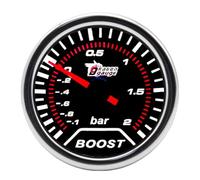 LKRXW Auto Turbo Suralimentation Jauge 52mm Turbo Pression Manometre | Avec Capteur 12V Blanc Lumière Aiguille Boost Jauge Voiture Pointeur Indicateur Instruments -1 à 2 Bar