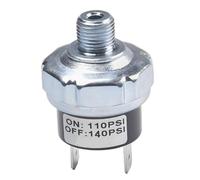 LKRXW Interrupteur de Pression pour Compresseurs d'air 110-140 Psi Pressostat de Compresseur Air 1/8" NPT Pressostats de Commande Valve Pompe Automatique DC 12V 24V AC 110V 220V