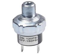 LKRXW Interrupteur de Pression pour Compresseurs d'air 120-150 Psi Pressostat de Compresseur Air 1/4" NPT Pressostats de Commande Valve Pompe Automatique DC 12V 24V AC 110V 220V