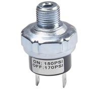 LKRXW Interrupteur de Pression pour Compresseurs d'air 150-170 Psi Pressostat de Compresseur Air 1/4" NPT Pressostats de Commande Valve Pompe Automatique DC 12V 24V AC 110V 220V