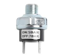 LKRXW Interrupteur de Pression pour Compresseurs d'air 5-7 Bar Pressostat de Compresseur Air 1/4"-19 BSPT Pressostats de Commande Valve Pompe Automatique DC 12V 24V AC 110V 220V