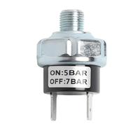 LKRXW Interrupteur de Pression pour Compresseurs d'air 5-7 Bar Pressostat de Compresseur Air 1/8"-28 BSPT Pressostats de Commande Valve Pompe Automatique DC 12V 24V AC 110V 220V