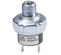 LKRXW Interrupteur de Pression pour Compresseurs d'air 70-100 Psi Pressostat de Compresseur Air 1/4" NPT Pressostats de Commande Valve Pompe Automatique DC 12V 24V AC 110V 220V