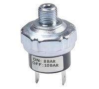 LKRXW Interrupteur de Pression pour Compresseurs d'air 8-10 Bar Pressostat de Compresseur Air 1/8" NPT Pressostats de Commande Valve Pompe Automatique DC 12V 24V AC 110V 220V