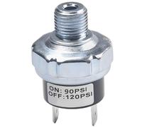 LKRXW Interrupteur de Pression pour Compresseurs d'air 90-120 Psi Pressostat de Compresseur Air 1/4" NPT Pressostats de Commande Valve Pompe Automatique DC 12V 24V AC 110V 220V