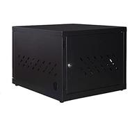 LKSCA163 Armoire de Rangement 16 Ordinateurs Portables ou tablettes Couleur Noire avec Trois Prises Multiples avec 16 Ports USB 5 V 3,4 A et 6 Ports 220 V universels.