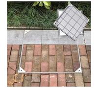 LKSGJSNB Couvercle de Fosse septique carré encastré avec Base, Couvercle d'inspection en métal Robuste for allée, Regard d'homme Invisible 304(8cm,60 * 60cm/23.6 * 23.6in)