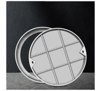 LKSGJSNB Couvercle de Fosse septique Robuste avec Base, Couvercle de Regard Rond, Design encastré Invisible(D40cm/15.7in)